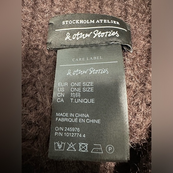 & Other Stories Wool/Mohair Polo- Neck Knit Collar Brown - Picture 9 of 11